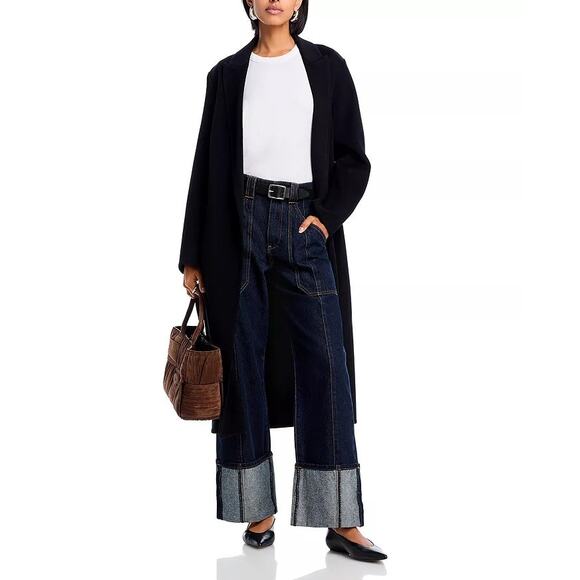 BlankNYC Women Deep Down Dark Wash Denim Wide Leg Utility Jeans Size 25 - Picture 3 of 6